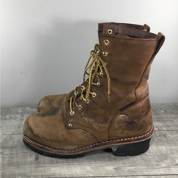 Georgia Boot Steel Toe Waterproof 400G Insulated Logger Work Mens Boots Size 12 - Picture 6 of 10